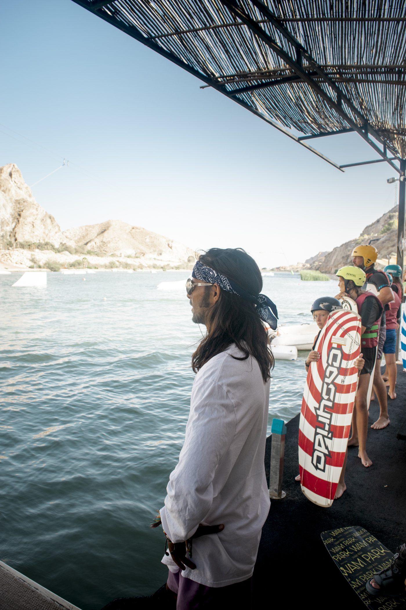 Kids splashing in the water at Lunar