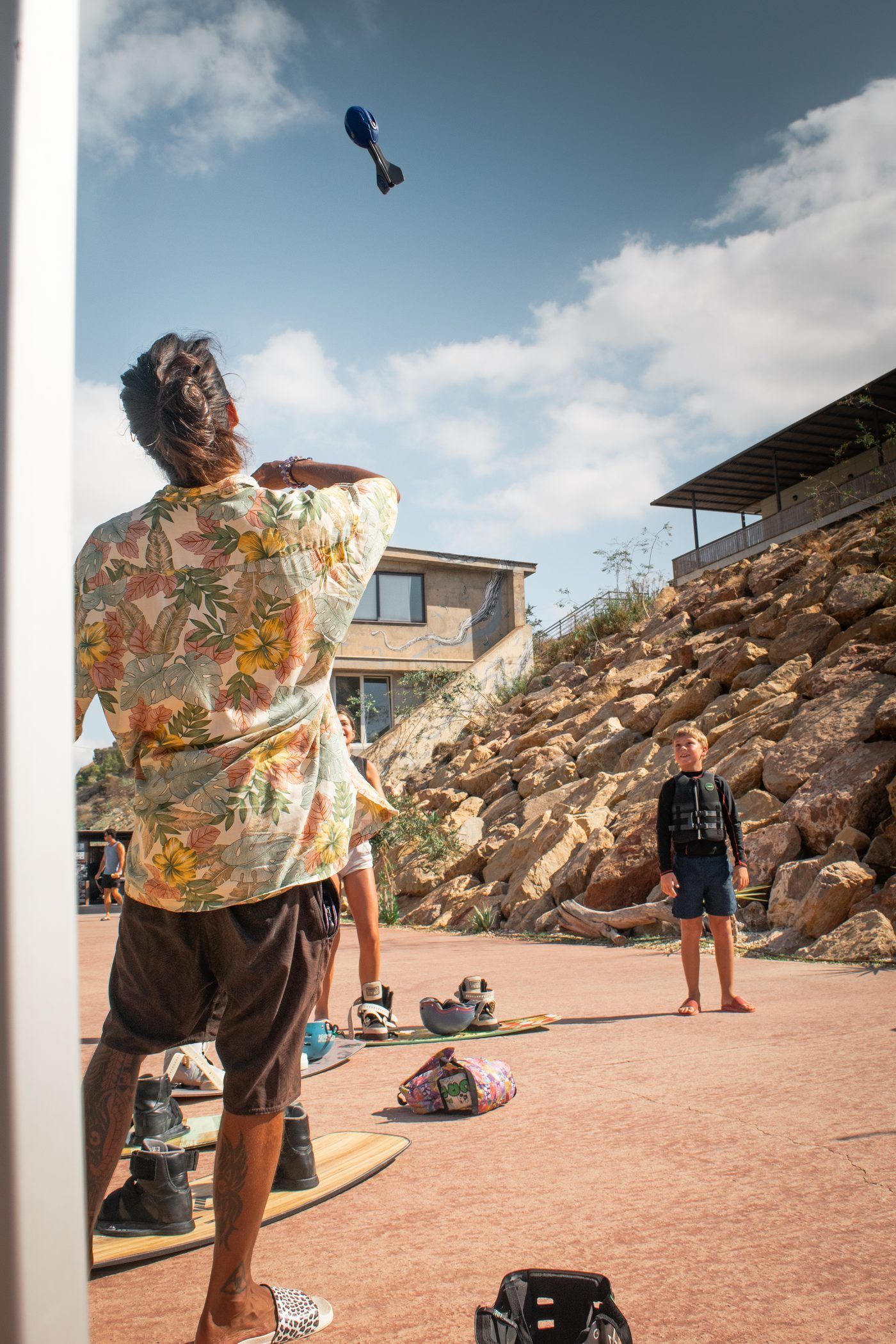 Kids walking to their session at Lunar