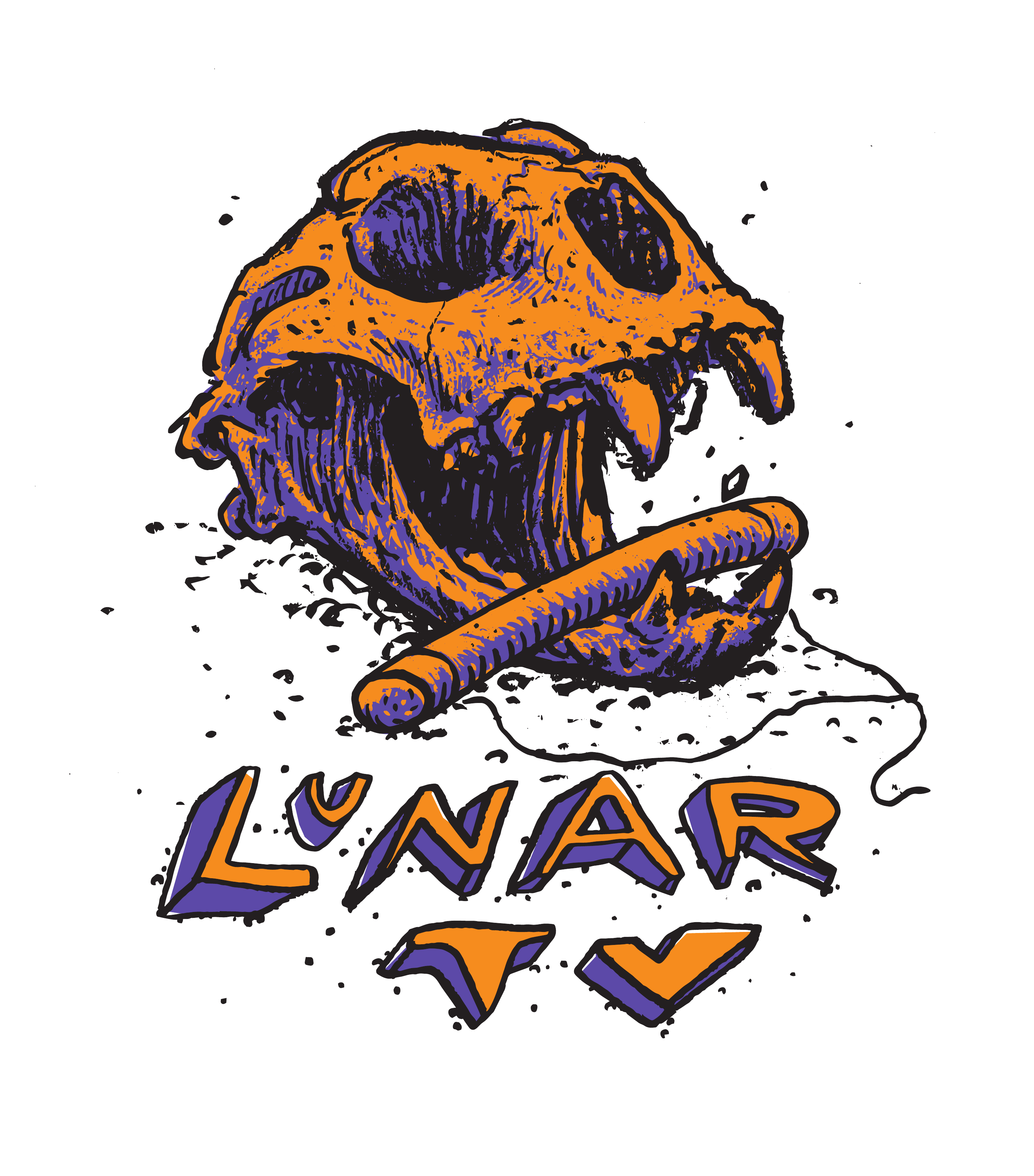Lunar TV Skull Logo